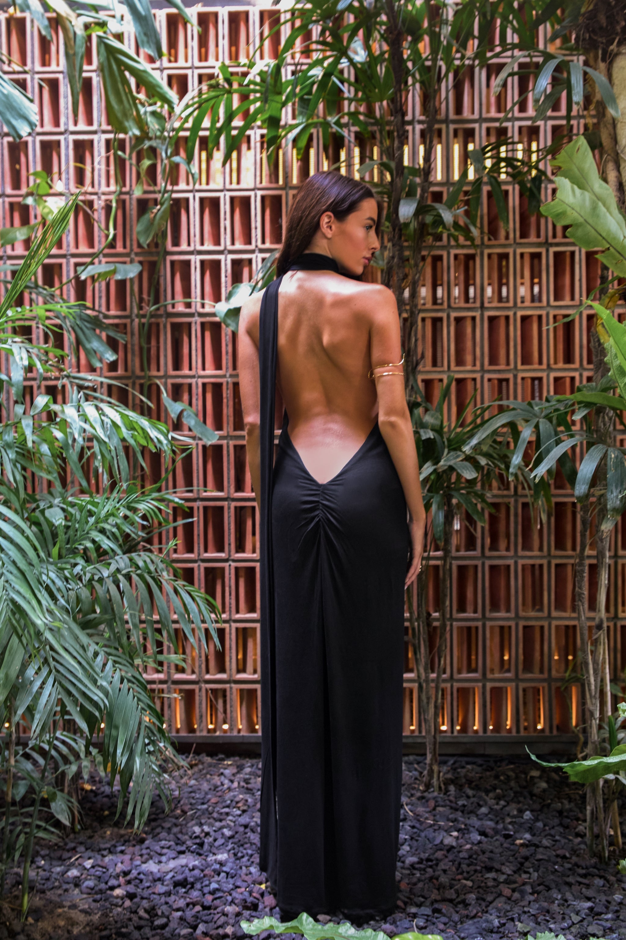 Turtleneck Backless Dress